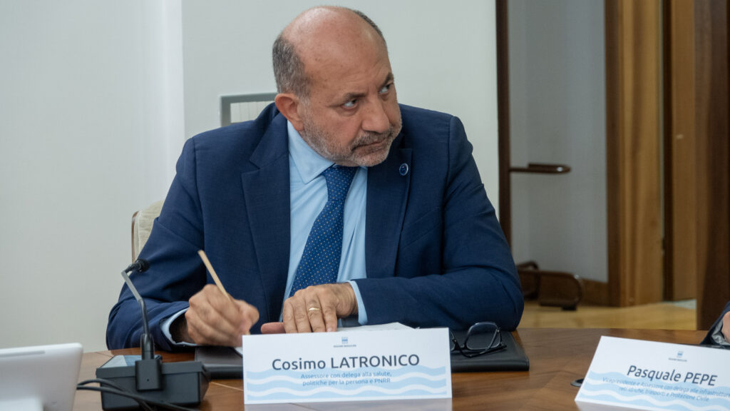 Cosimo Latronico, assessore regionale alla Salute, politiche per la persona e Pnrr,